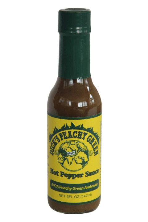 Dick's Peachy Green Hot Pepper Sauce Dick's Peachy Green Hot Pepper Sauce
