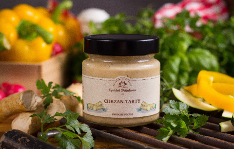 Chrzan tarty OGRÓDEK DZIADUNIA 210g Chrzan tarty OGRÓDEK DZIADUNIA 210g