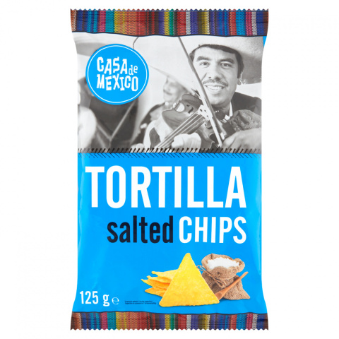 Tortilla Chipsy kukurydziane o smaku solonym 125 g Tortilla Chipsy kukurydziane o smaku solonym 125 g