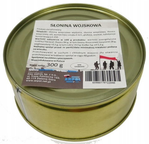 Słonina wojskowa 300 g ARPOL